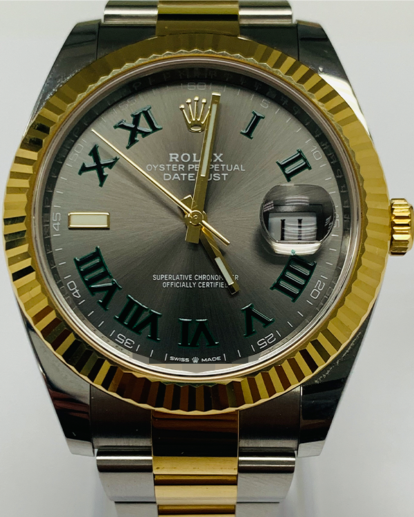 2021 Rolex Datejust "Wimbledon" 41MM Slate Dial Two-Tone Oyster Bracelet (126333)