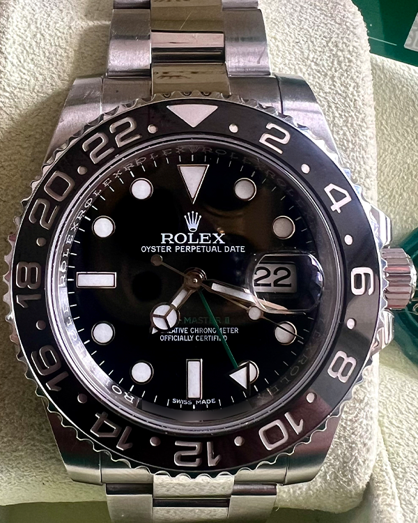 2017 Rolex GMT-Master II 40MM Black Dial Steel Bracelet (116710LN)