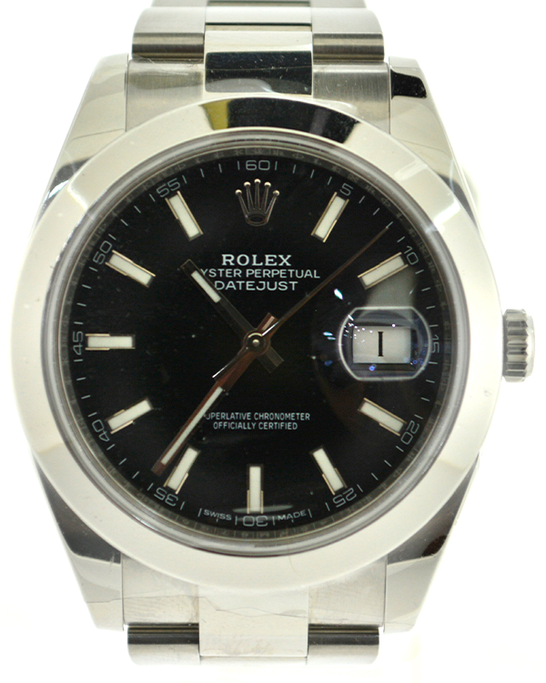 Rolex Datejust 41MM Black Dial Oyster Bracelet (126300)