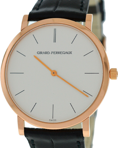 Girard Perregaux Classique Elegance 34MM White Dial Leather Strap (47620-0-52-111)