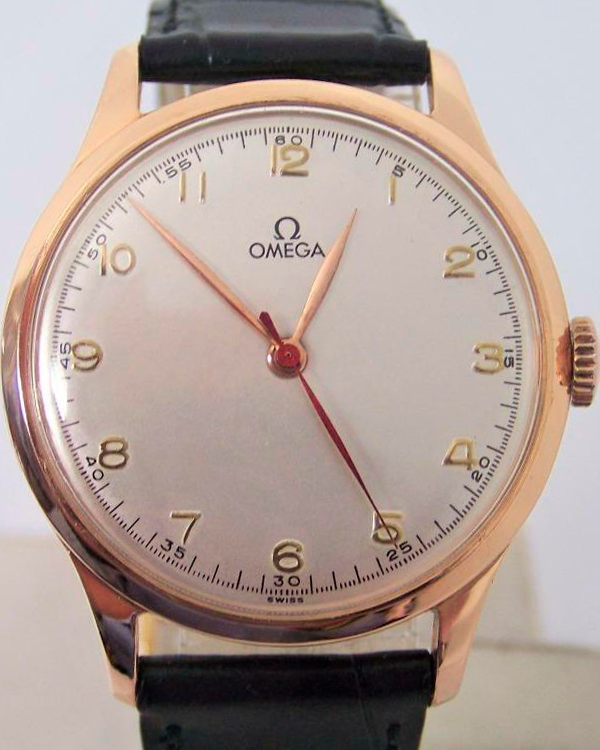 Omega Vintage 38MM White Dial Leather Strap (2256)