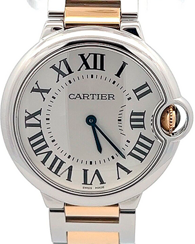 Cartier Ballon Bleu De Cartier 36MM Silver Dial Two-Tone Bracelet (W69008Z3)