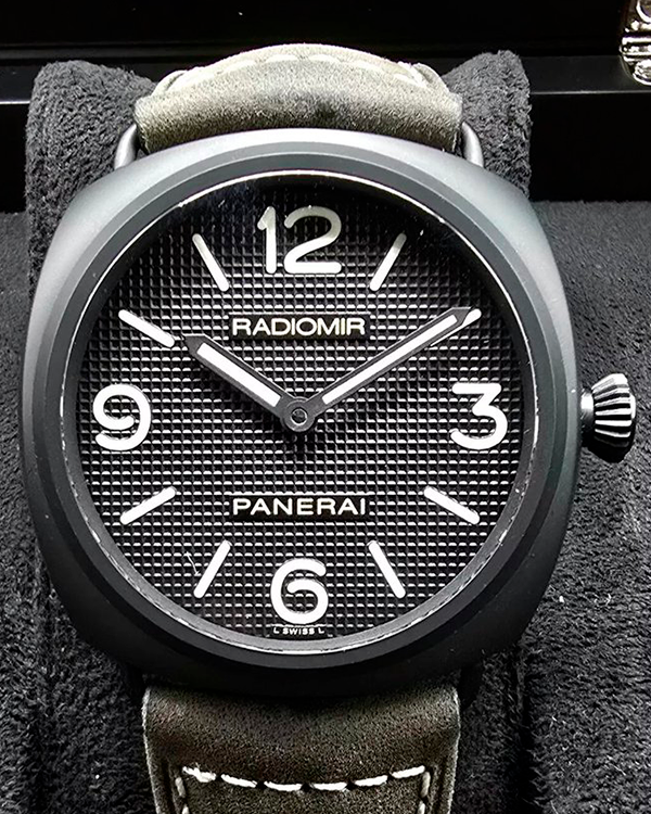 No Reserve - 2017 Panerai Radiomir 45MM Black Dial Leather Strap (PAM00643)