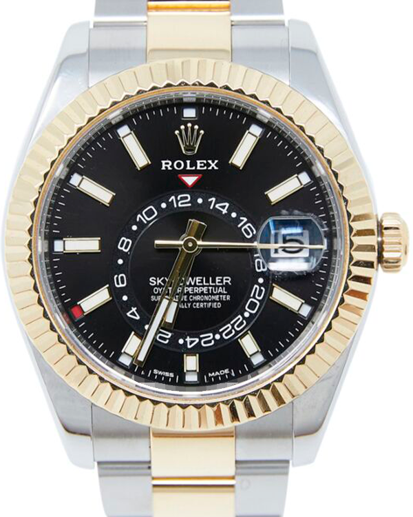 2020 Rolex Sky-Dweller 42MM Black Dial Two-Tone Bracelet (326933)