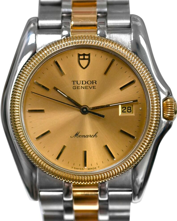 1995 Tudor Monarch Vintage 36MM Quartz Gold Dial Two-Tone Steel Bracelet (15633)