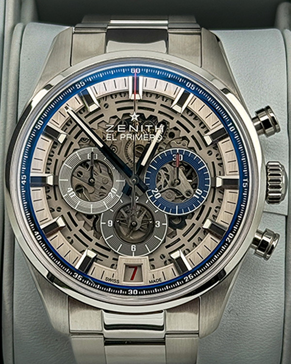 2021 Zenith Chronomaster El Primero Skeleton Dial Steel Bracelet (03.2081.400/78.M2040)