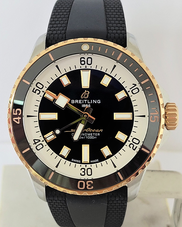 Breitling Superocean 42MM Strap Steel and Gold Black Dial (U17375)