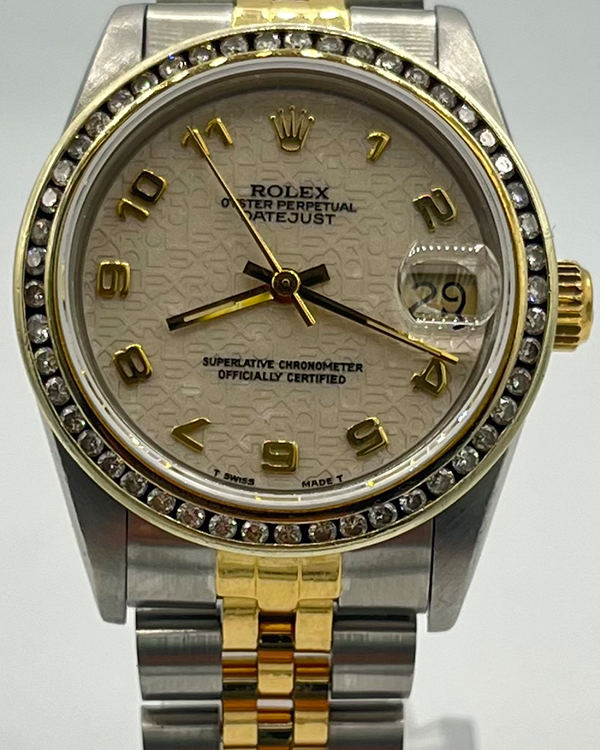 Rolex Datejust 31MM Ivory "Jubilee" Motif Dial Two-Tone Jubilee Bracelet (68273)