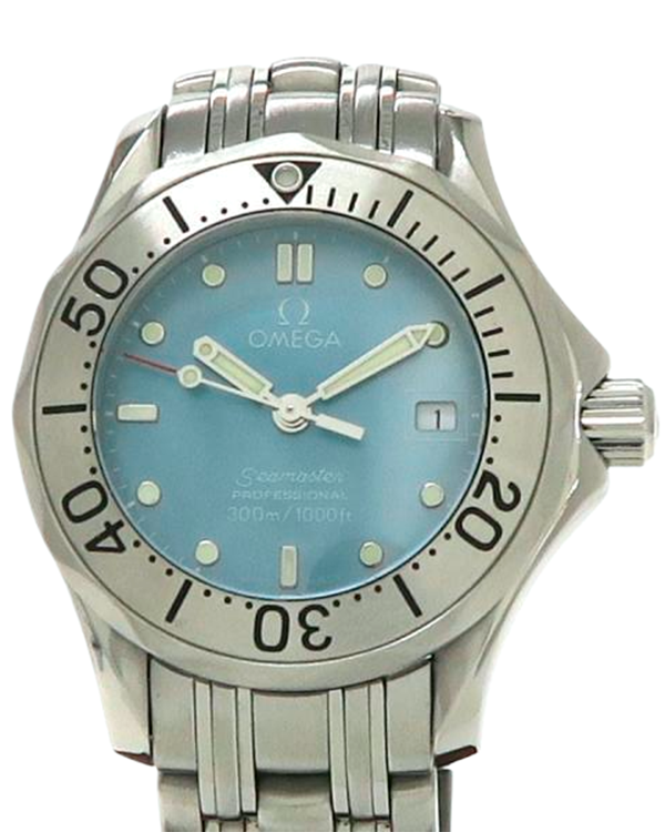 Omega Seamaster Professional Pro 300 28MM Quartz Blue Mother of Pearl Dial Steel Bracelet (2085.71)