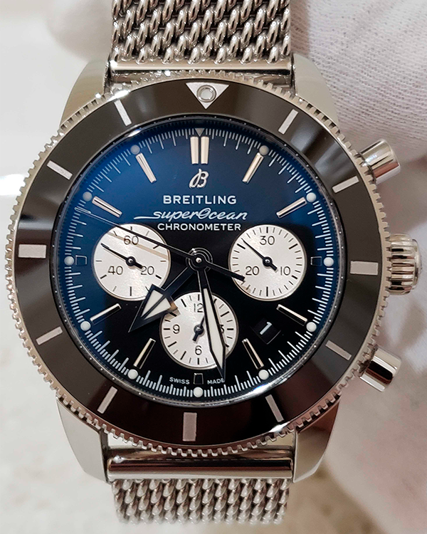 Breitling Superocean Heritage II Chronograph 44MM Black Dial Steel Bracelet (AB0162121B1A1)