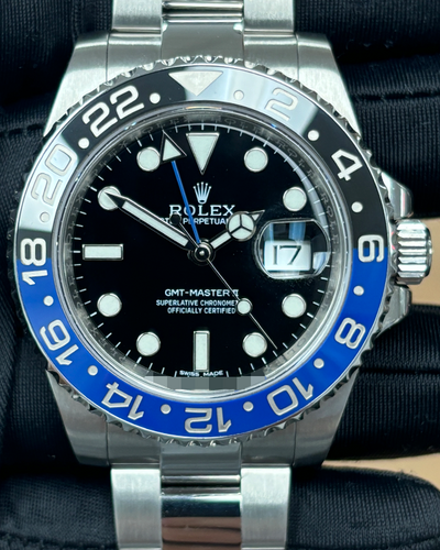 2014 Rolex GMT-Master II "Batman" 40MM Black Dial Oyster Bracelet (116710BLNR)