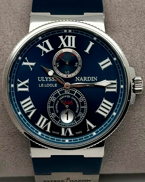 Ulysse Nardin Maxi Marine 43MM Blue Dial Rubber Strap (263-67-3/43)