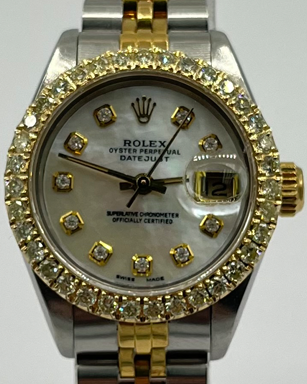 Rolex Lady-Datejust 26MM Mother Of Pearl Dial Two-Tone Jubilee Bracelet (69173)