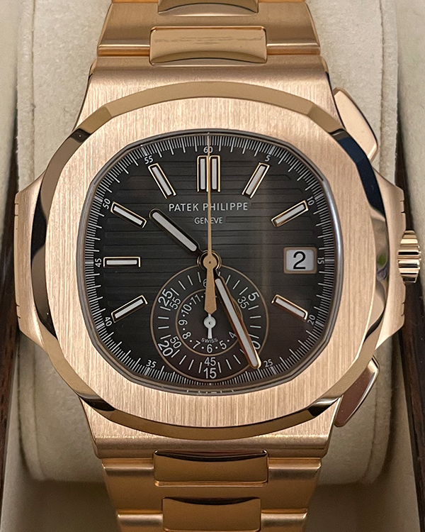 2016 Patek Phillipe Nautilus 40.5MM Brown Dial Rose Gold Bracelet (5980/1R)