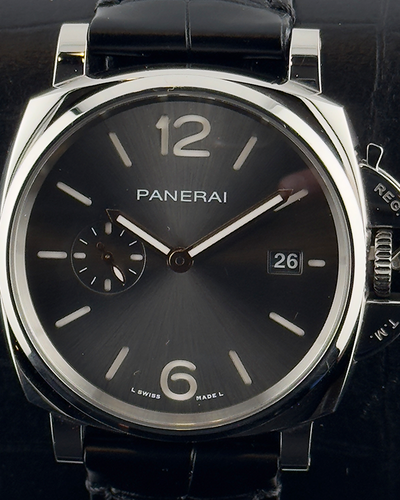 No Reserve - 2023 Panerai Luminor Due 42MM Anthracite Dial Leather Strap (PAM01250)