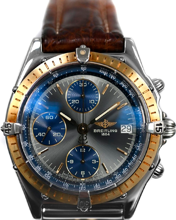 Breitling Chronomat 40MM Grey Dial Leather Strap (D13047)