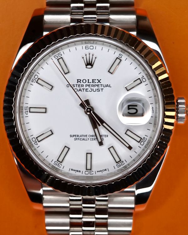 2017 Rolex Datejust 41MM White Dial Jubilee Bracelet (126334)