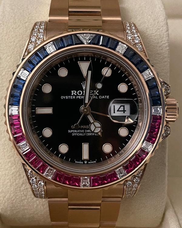 2022 Rolex GMT-Master II 40MM Black Dial Oyster Everose (126755SARU)