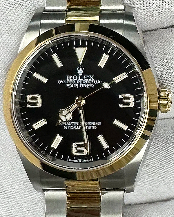 2022 Rolex Explorer 36MM Black Dial Two-Tone Bracelet (124273)