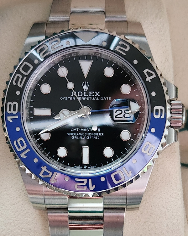 2024 Rolex GMT-Master II "Batman" 40MM Black Dial Oyster Bracelet (126710BLNR)