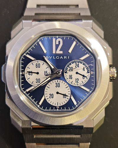 2024 Bvlgari Octo Finissima Chronograph 43MM Blue Dial Steel Bracelet (103467)