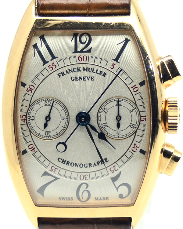 Franck Muller Casablanca 32x45MM Silver Dial Leather Strap (5850 CC)