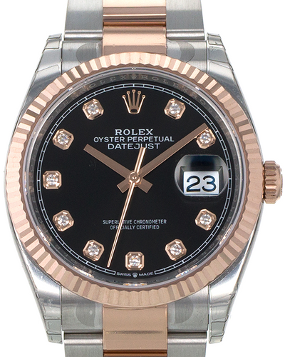 Rolex Datejust 36MM Black Dial Two-Tone Oyster Bracelet (126231)