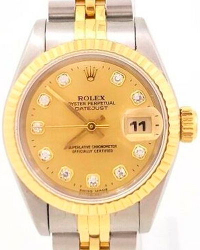 Rolex Lady-Datejust 26MM Aftermarket Champagne Dial Two-Tone Jubilee Bracelet (69173)