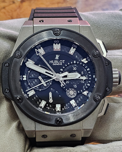 Hublot King Power Limited Edition 48MM Black Dial Ruber Strap (709.ZM.1770.RX)
