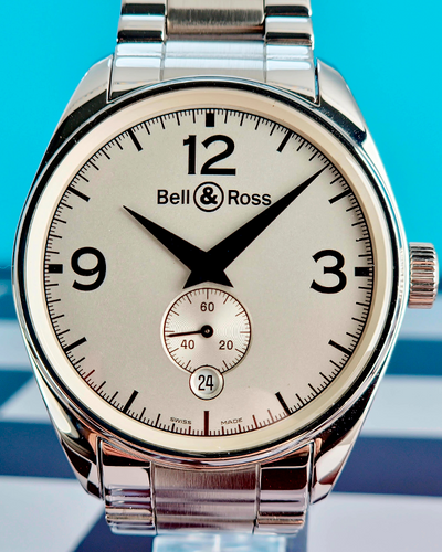 Bell & Ross BR V1 123 Original 41MM White Dial Steel Bracelet (BR 123)