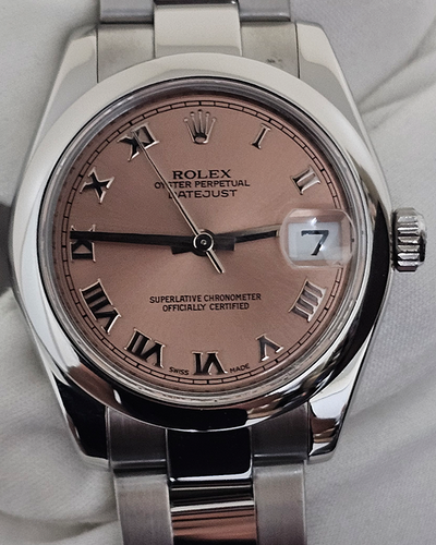 2008 (M Serial) Rolex Datejust 31MM Pink Dial Oyster Bracelet (178240)