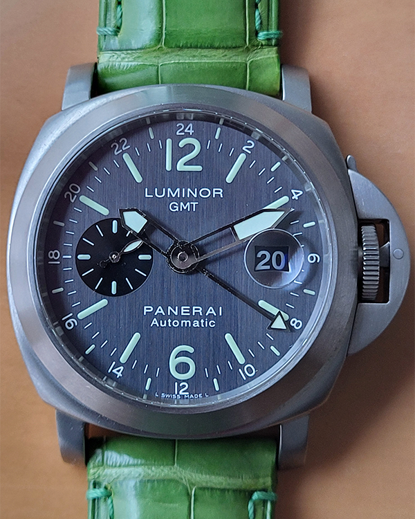 Panerai Luminor GMT Automatic 44MM Grey Dial Leather Strap (PAM00089)