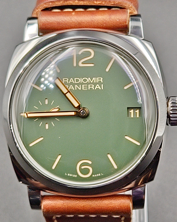 2017 Panerai Radiomir 47MM Green Dial Leather Strap (PAM00736)