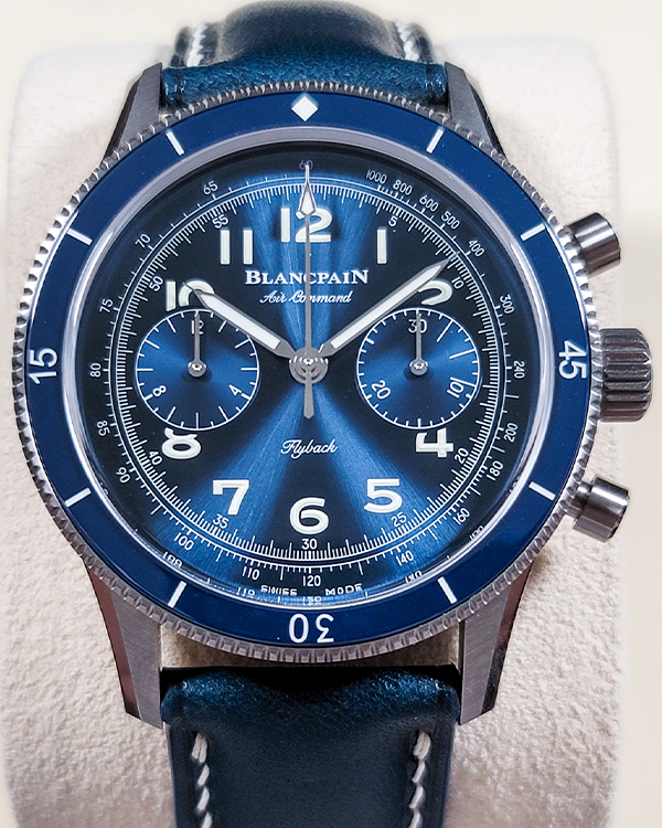 2022 Blancpain Air Command "Flyback" 42.5MM Blue Dial Leather Strap (AC02-12B40-63A)