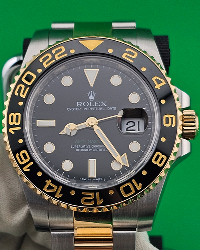 2010 Rolex GMT-Master II 40MM Black Dial Two-Tone Oyster Bracelet (116713LN)