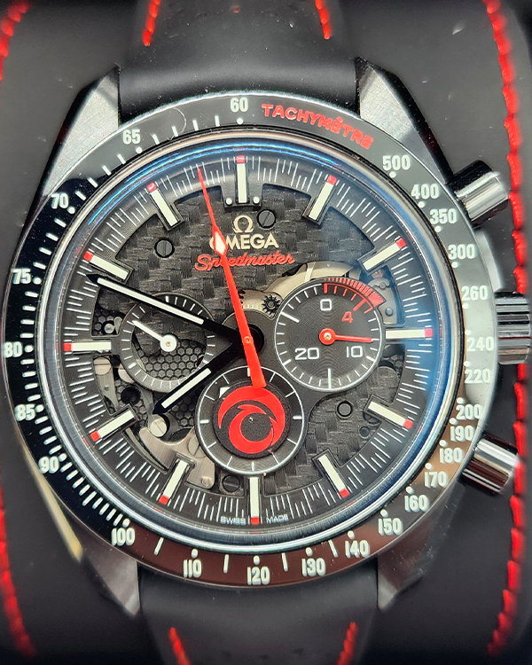 2022 Omega Speedmaster Dark Side of the Moon Team Alinghi 44.25MM Skeleton Dial Textile Strap (311.92.44.30.01.002)