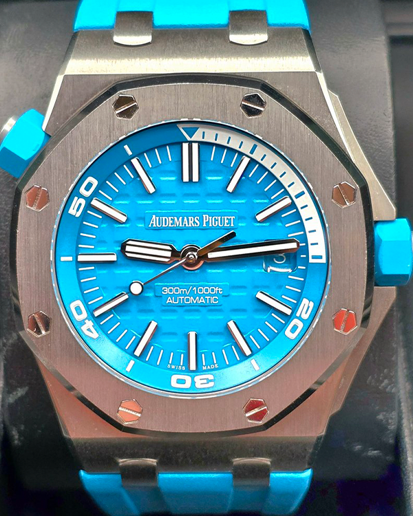 2018 Audemars Piguet Royal Oak Offshore L.E. 42MM Turquoise Dial Rubber Strap (15710ST.OO.A032CA.01)