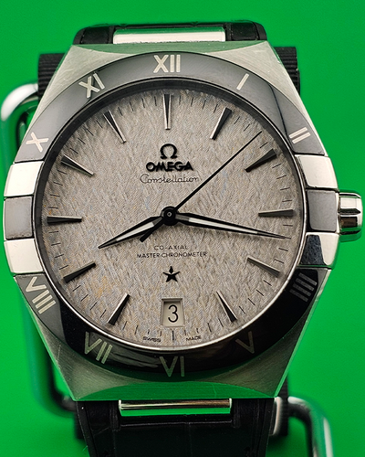 Omega Constellation 41MM Grey Dial Leather/Rubber Strap (131.33.41.21.06.001)