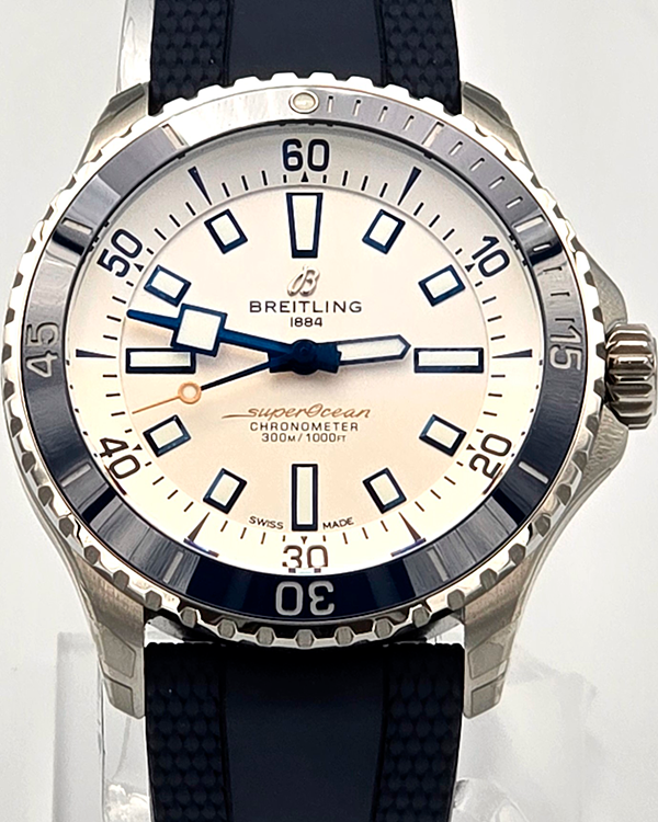 2023 Breitling Superocean 42MM White Dial Rubber Strap (A17375E71G1S1)