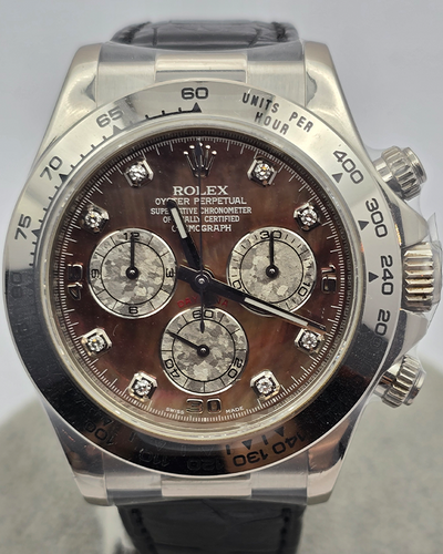 2011 Rolex Cosmograph Daytona 40MM Brown Dial Leather Strap (116519)