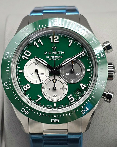 2024 Zenith Chronomaster Sport X "Aaron Rodger" 41MM Green Dial Steel Bracelet (03.3117.3600/56.M3100)