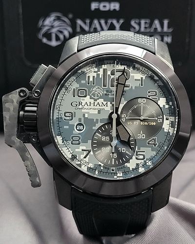 2015 Graham Chronofighter Navy Seal L.E. 47MM Grey Camouflage Dial Rubber Strap (2CCAU.S03A.K92N)