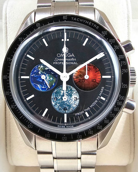 2009 Omega Speedmaster Professional Moonwatch "From The Moon To Mars" 42MM Black Dial Steel Bracelet (3577.50.00)