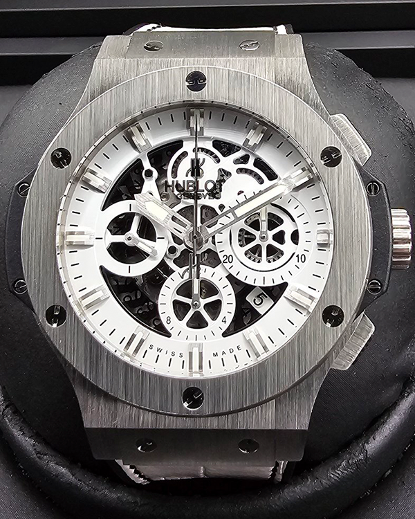 Hublot Big Bang Aero Bang "Garmisch Alpine Ski" L.E. 44MM Skeleton Dial Leather/Rubber Strap  (311.SX.2010.GR.GAP10)