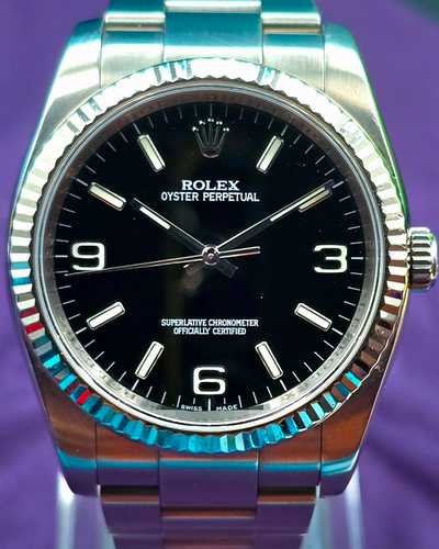 Rolex Oyster Perpetual 36MM Black Dial Oyster Bracelet (116034)