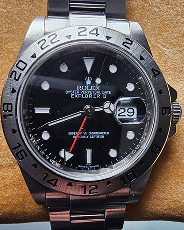 Rolex Explorer II 40MM Black Dial Oyster Bracelet (16570T)