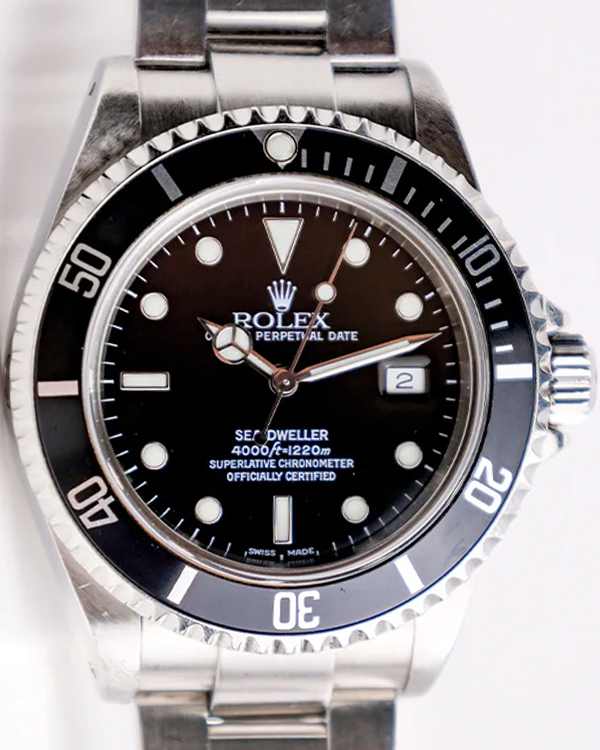 2002 Rolex Sea-Dweller 4000 40MM Black Dial Oyster Bracelet (16600)