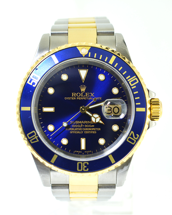 Rolex Submariner "Bluesy" 40MM Blue Dial Two-Tone Bracelet (16613)