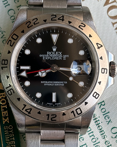 2000 Rolex Explorer II 40MM Black Dial Oyster Bracelet (16570)