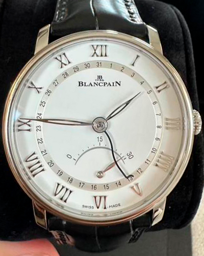 No Reserve - 2024 Blancpain Villeret Ultra-Slim 40MM White Dial Leather Strap (6653Q 1127 55B)